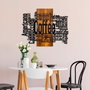 Wallity Coffee Mixed - Accesorio decorativo de pared en nogal y negro